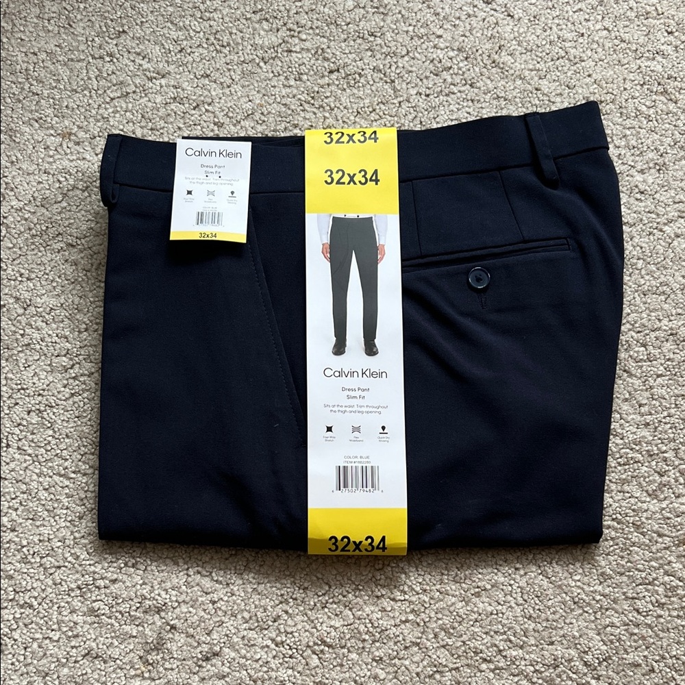 Calvin Klein Men's Dark Blue Dress pant